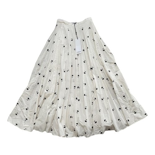 Pre-owned Erdem Maxi Skirt In White