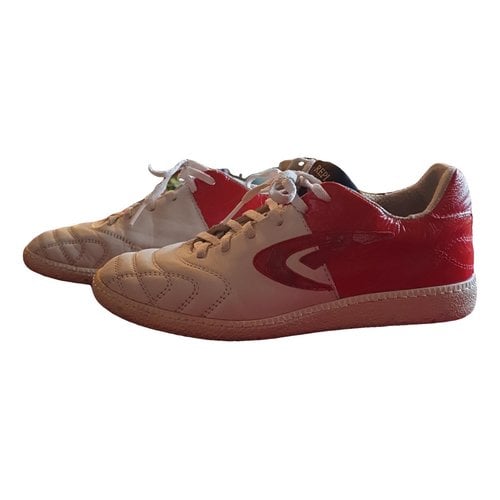 Pre-owned Replay Patent Leather Trainers In Red