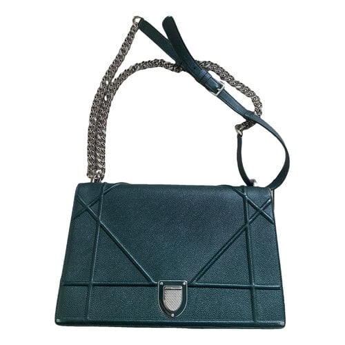 Pre-owned Dior Ama Leather Crossbody Bag In Green