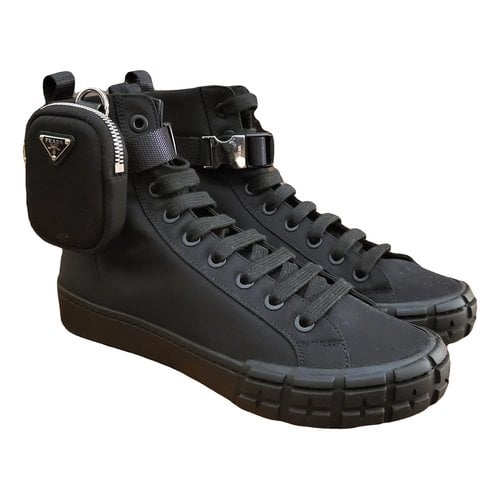 Pre-owned Prada Wheel Boot Boots In Black