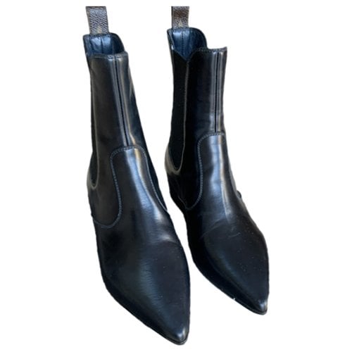 Pre-owned Louis Vuitton Leather Boots In Blue