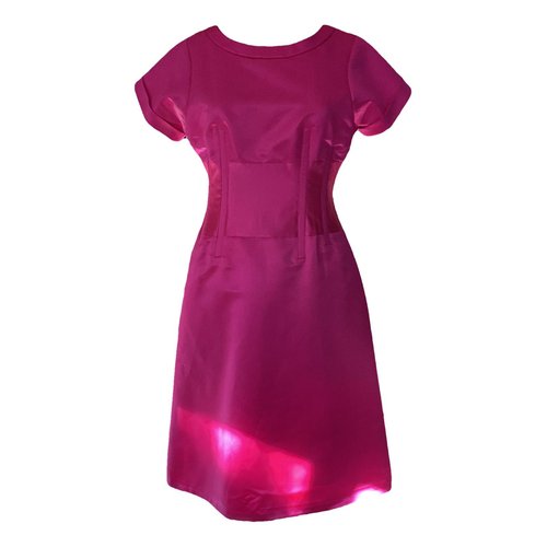 Pre-owned Celine Silk Mid-length Dress In Pink