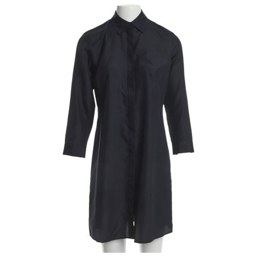 Pre-owned The Row Silk Mid-length Dress In Navy