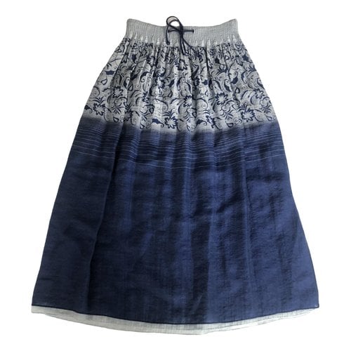 Pre-owned Issey Miyake Mid-length Skirt In Blue