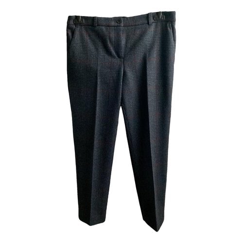 Pre-owned Jil Sander Wool Carot Pants In Grey