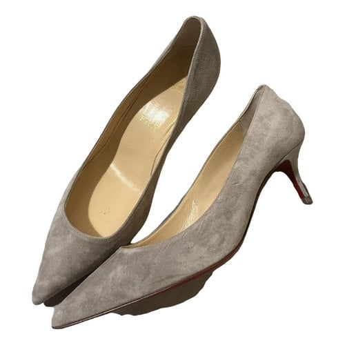 Pre-owned Christian Louboutin Heels In Grey