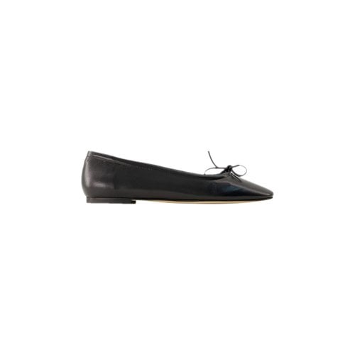 Pre-owned Aeyde Leather Flats In Black