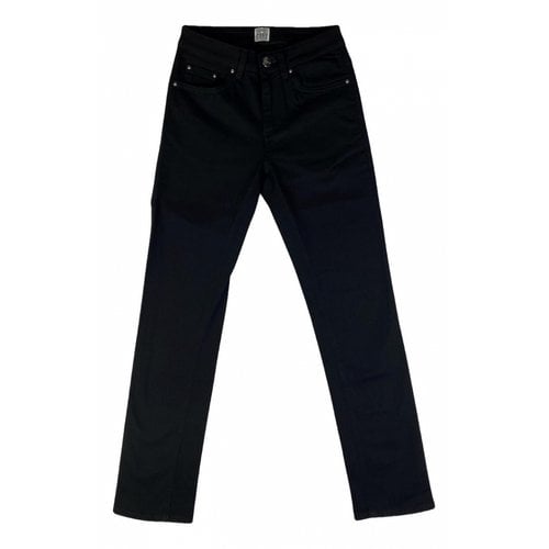 Pre-owned Totême Straight Jeans In Black
