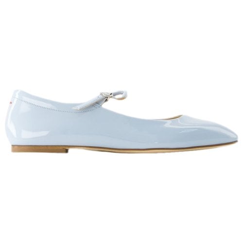 Pre-owned Aeyde Leather Flats In Blue