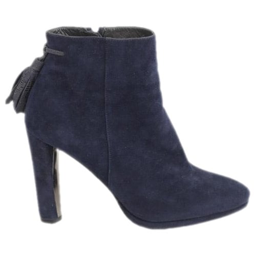 Pre-owned Stuart Weitzman Ankle Boots In Blue