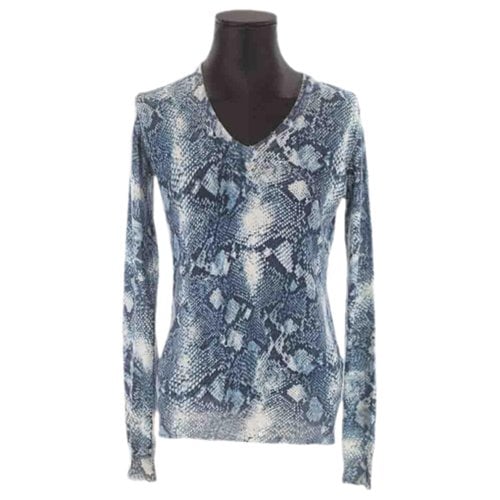 Pre-owned Max & Moi Silk Top In Blue