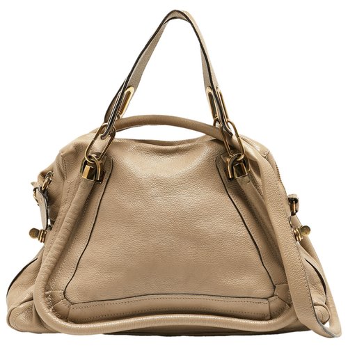 Pre-owned Chloé Leather Satchel In Beige