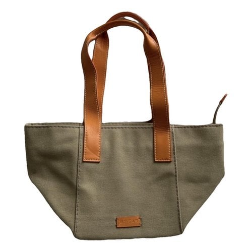 Pre-owned By Far Leather Tote In Beige