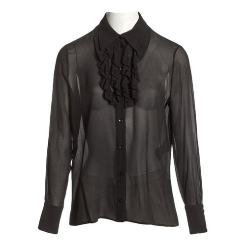 Pre-owned Saint Laurent Silk Blouse In Black