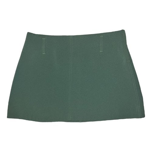 Pre-owned Celine Mini Skirt In Green