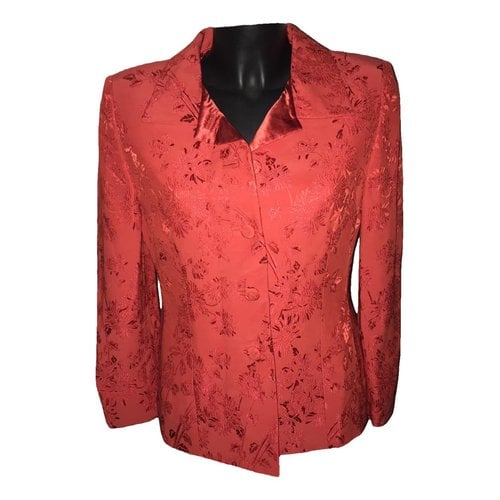 Pre-owned Versace Silk Blazer In Red