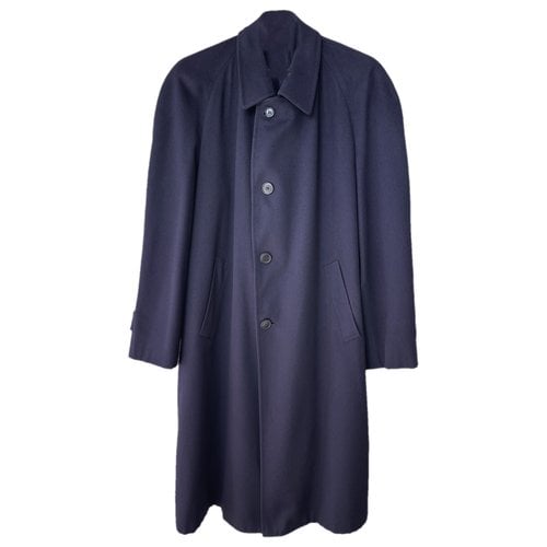 Pre-owned Brioni Cashmere Coat In Navy