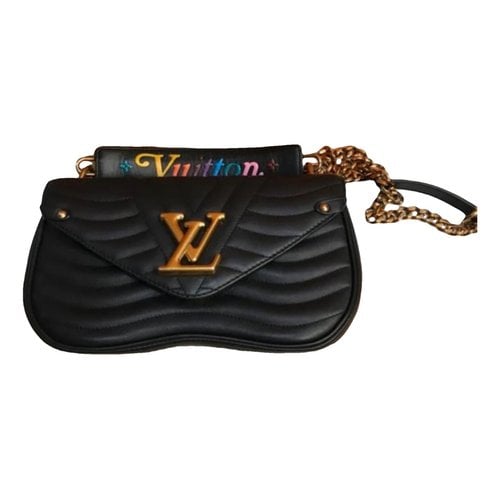 Pre-owned Louis Vuitton New Wave Leather Handbag In Black