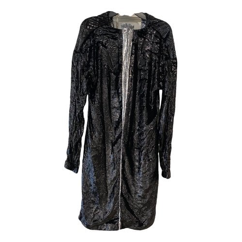 Pre-owned Geoffrey Beene Velvet Mid-length Dress In Black