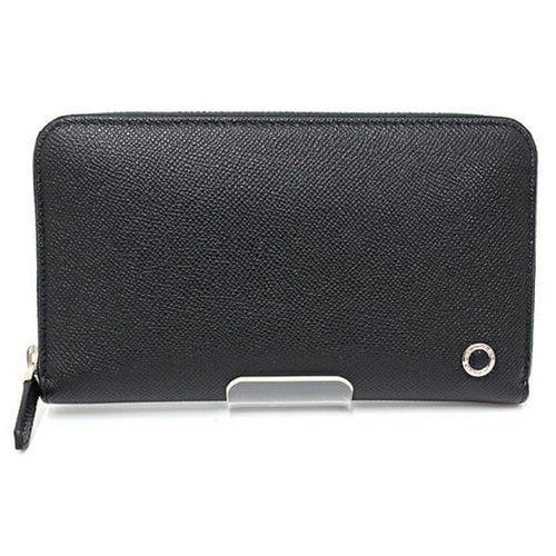 Pre-owned Bvlgari Leather Wallet In Black