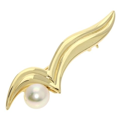 Pre-owned Mikimoto Yellow Gold Pin & Brooche