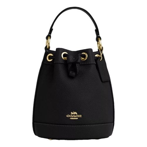 Pre-owned Coach Leather Mini Bag In Black