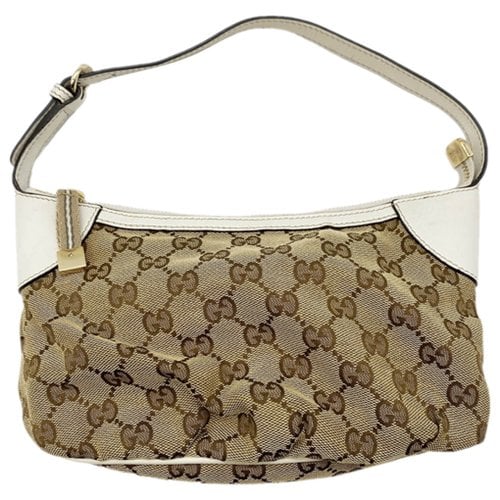Pre-owned Gucci Cloth Vanity Case In Beige