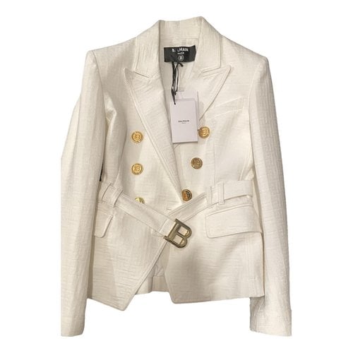 Pre-owned Balmain Jacket In White