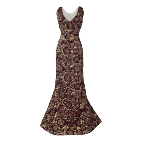 Pre-owned Alice And Olivia Maxi Dress In Gold