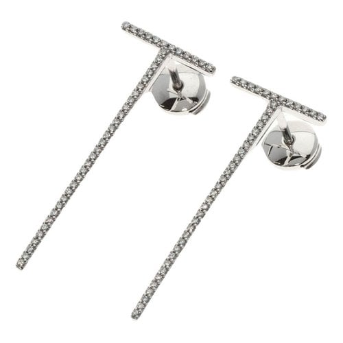 Pre-owned Tiffany & Co White Gold Earrings In Silver