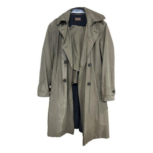 Pre-owned Tod's Trench Coat In Khaki