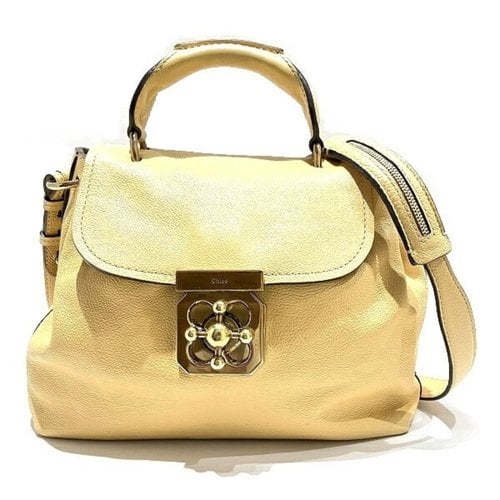 Pre-owned Chloé Elsie Leather Handbag In Yellow