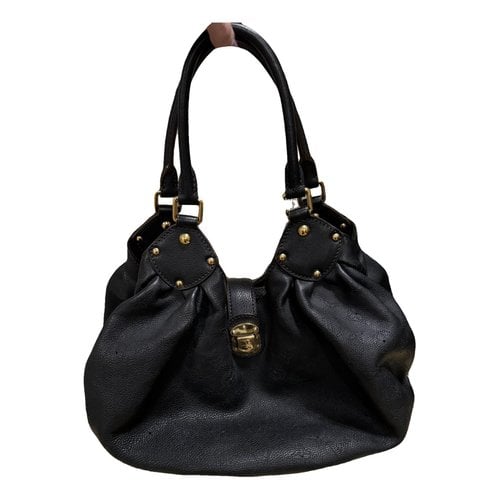Pre-owned Louis Vuitton Mahina Leather Handbag In Black