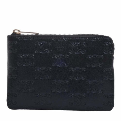 Pre-owned Celine Leather Purse In Black