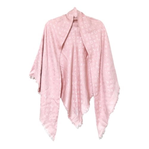 Pre-owned Louis Vuitton Silk Stole In Pink