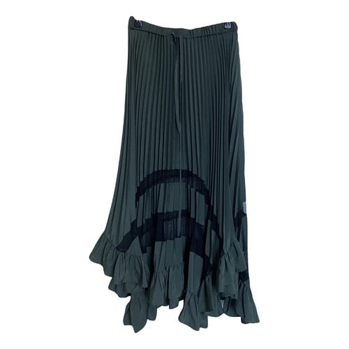 Pre-owned Claudie Pierlot Fall Winter 2020 Mid-length Skirt In Khaki