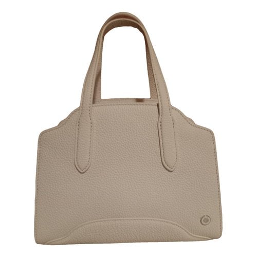 Pre-owned Loro Piana Sesia Leather Handbag In White