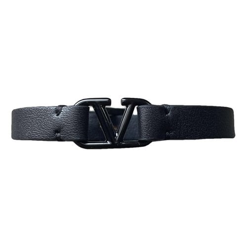 Pre-owned Valentino Garavani Leather Jewellery In Black