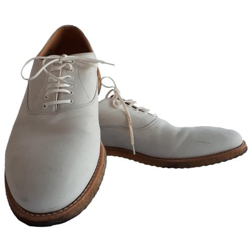 Pre-owned Church's Leather Lace Ups In Grey
