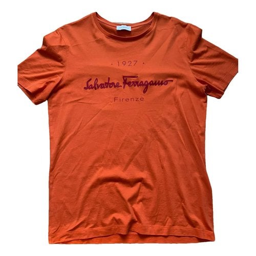 Pre-owned Ferragamo T-shirt In Orange