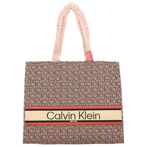Pre-owned Calvin Klein Cloth Tote In Multicolour
