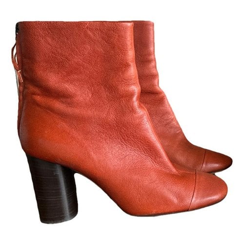 Pre-owned Isabel Marant Leather Boots In Orange