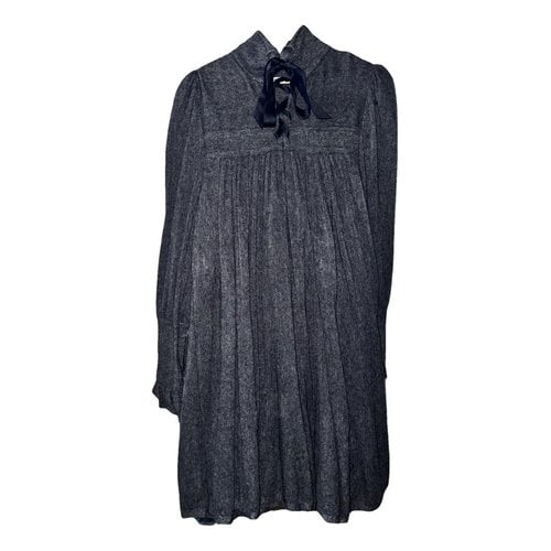 Pre-owned Philosophy Di Lorenzo Serafini Wool Mid-length Dress In Grey
