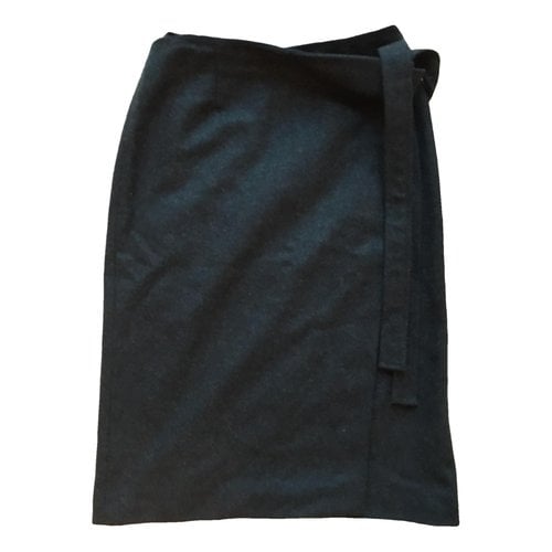 Pre-owned Rue Blanche Wool Mid-length Skirt In Anthracite