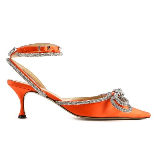 Pre-owned Mach & Mach Cloth Sandals In Orange