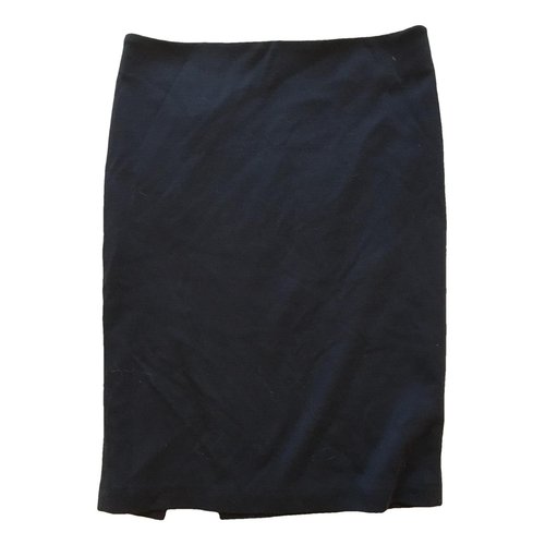 Pre-owned Les Prairies De Paris Wool Mid-length Skirt In Anthracite