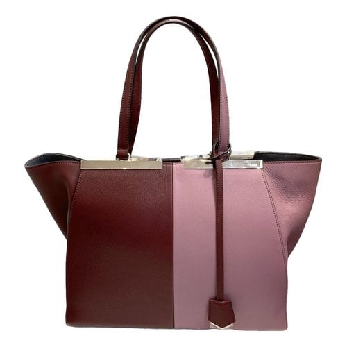 Pre-owned Fendi 3jours Leather Tote In Pink