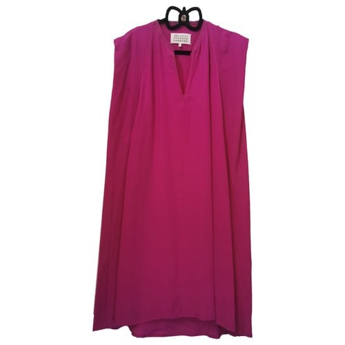 Pre-owned Maison Margiela Silk Mid-length Dress In Pink