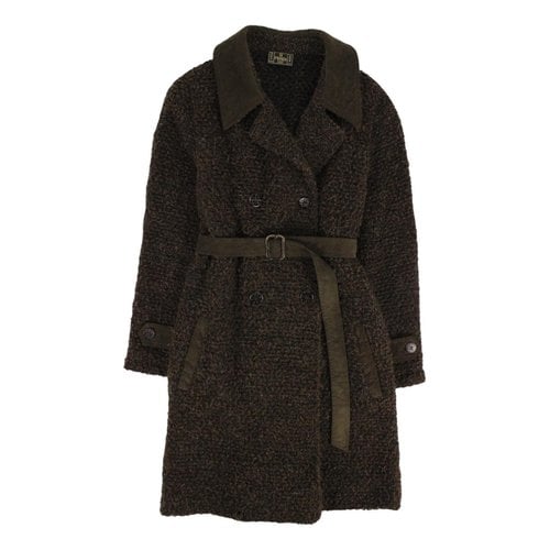 Pre-owned Fendi Wool Coat In Brown