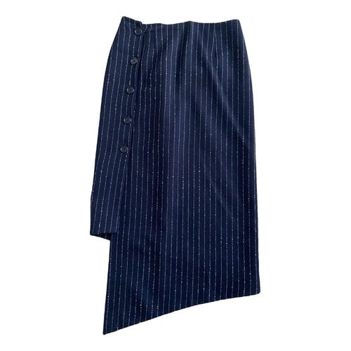Pre-owned Acne Studios Wool Mid-length Skirt In Navy